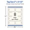 2" x 3-1/2" Rectangle Rounded Corners, Matte Ivory Printable Tags